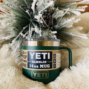 YETI *NORTHWOODS GREEN* RAMBLER  14oz MUG